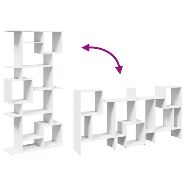 vidaXL Bookcase White 92x29x188 cm Engineered Wood