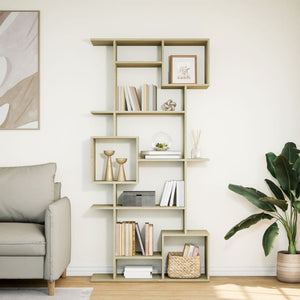 vidaXL Sonoma Oak Bookcase 92x29x188 cm Engineered Wood