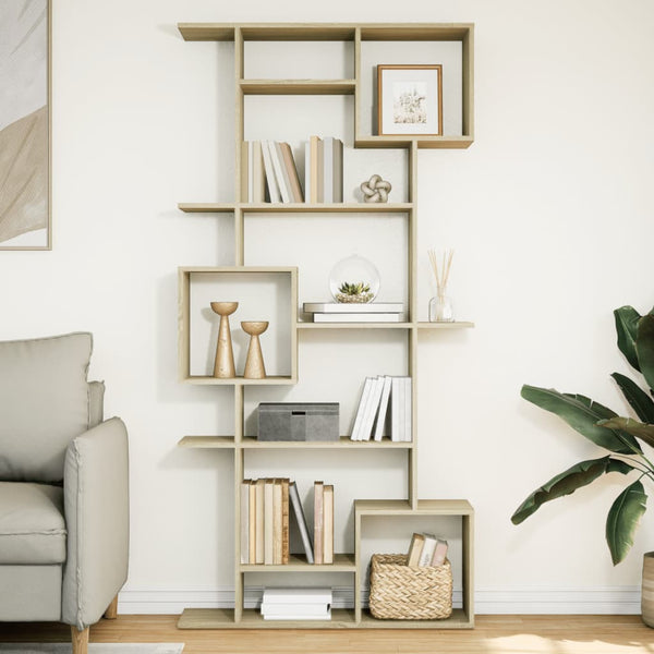 vidaXL Sonoma Oak Bookcase 92x29x188 cm Engineered Wood