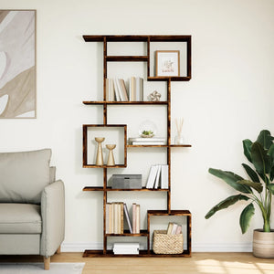 vidaXL Bookshelf Smoked Oak 92x29x188 cm Engineered Wood