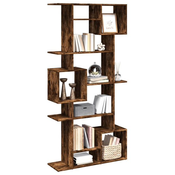 vidaXL Bookshelf Smoked Oak 92x29x188 cm Engineered Wood