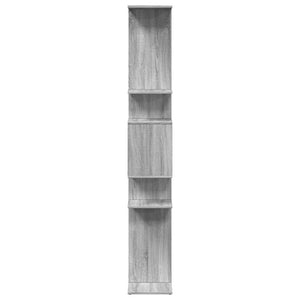 vidaXL Bookcase Grey Sonoma 92x29x188 cm Engineered Wood