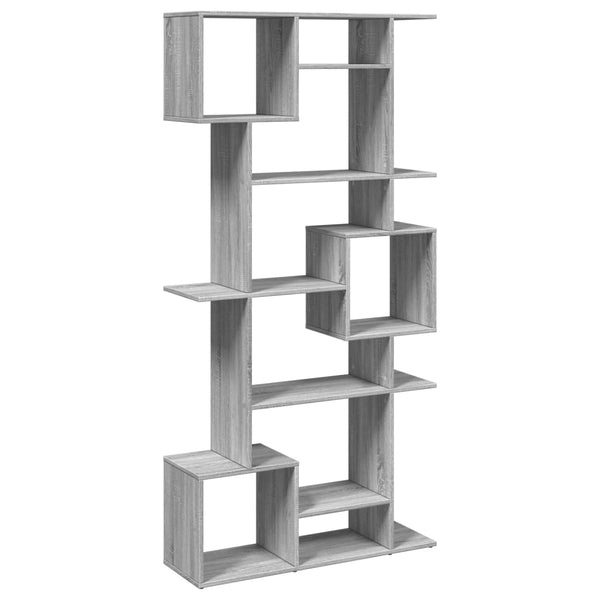 vidaXL Bookcase Grey Sonoma 92x29x188 cm Engineered Wood
