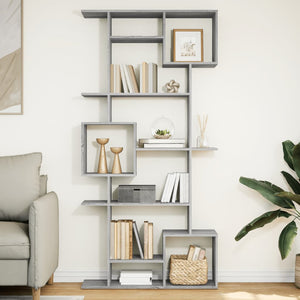 vidaXL Bookcase Grey Sonoma 92x29x188 cm Engineered Wood