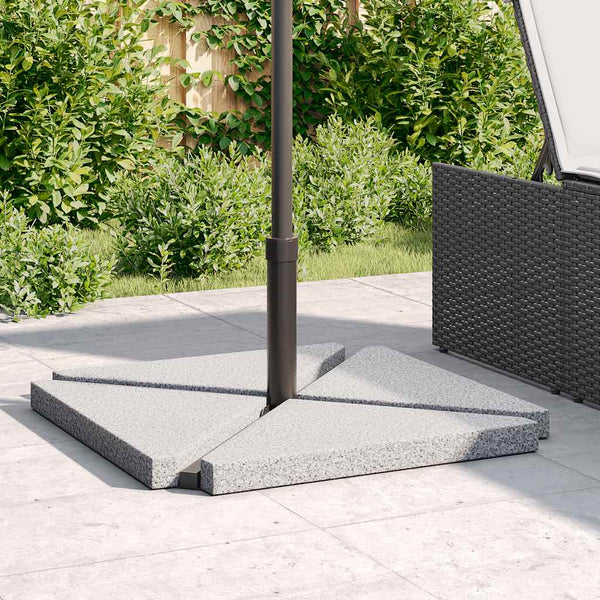 vidaXL 5-piece Parasol Base Set Granite and Steel