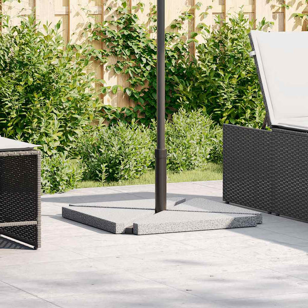 vidaXL 5-piece Parasol Base Set Granite and Steel