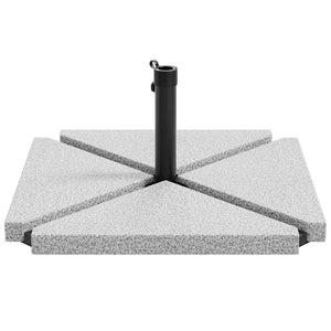 vidaXL 5-piece Parasol Base Set Granite and Steel