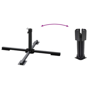 vidaXL 5-piece Parasol Base Set Granite and Steel