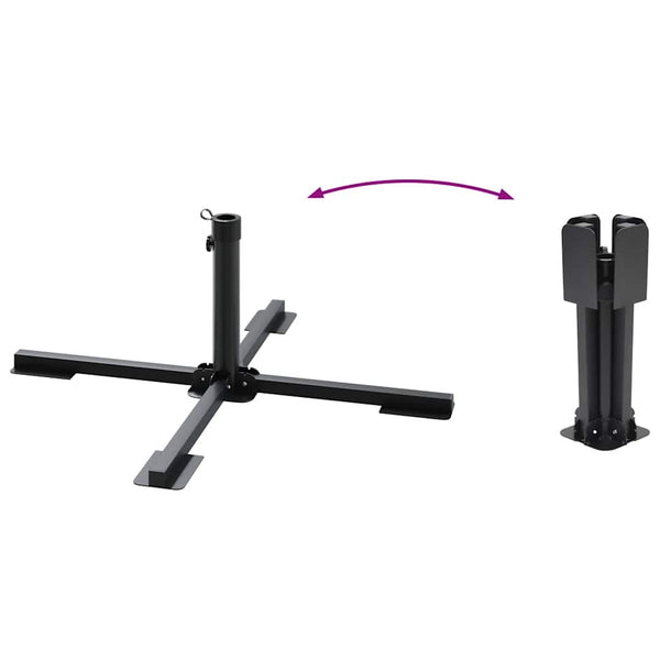 vidaXL 5-piece Parasol Base Set Granite and Steel