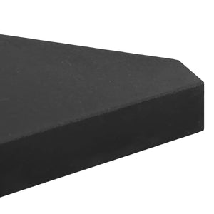 vidaXL Umbrella Base Weights 4 pcs Black Granite Triangular 14 kg