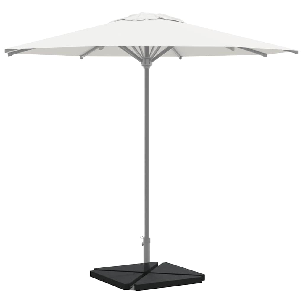 vidaXL Umbrella Base Weights 4 pcs Black Granite Triangular 14 kg