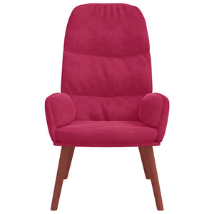 vidaXL Recliner Wine Red Velvet