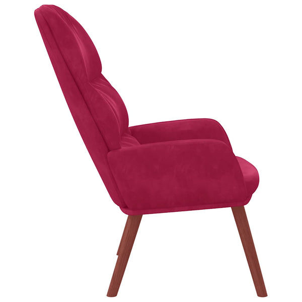 vidaXL Recliner Wine Red Velvet