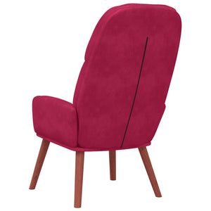 vidaXL Recliner Wine Red Velvet
