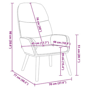 vidaXL Recliner Wine Red Velvet