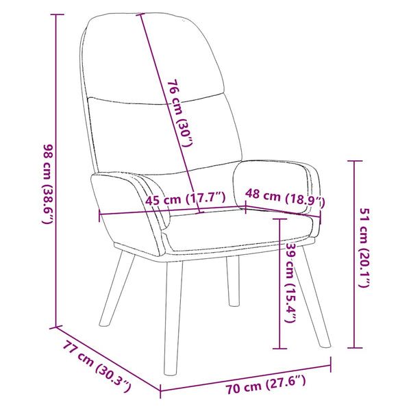 vidaXL Recliner Wine Red Velvet
