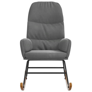 vidaXL Rocking Chair Dark Grey Velvet