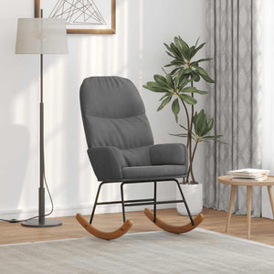 vidaXL Rocking Chair Dark Grey Velvet