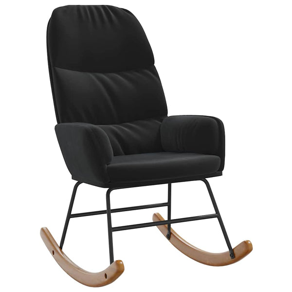vidaXL Rocking Chair Black Velvet