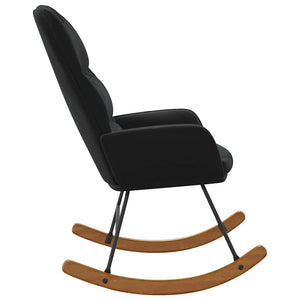 vidaXL Rocking Chair Black Velvet