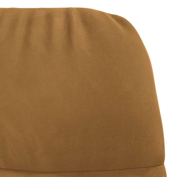 vidaXL Rocking Chair Brown Velvet