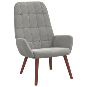 vidaXL Recliner Light Grey Velvet