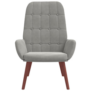 vidaXL Recliner Light Grey Velvet