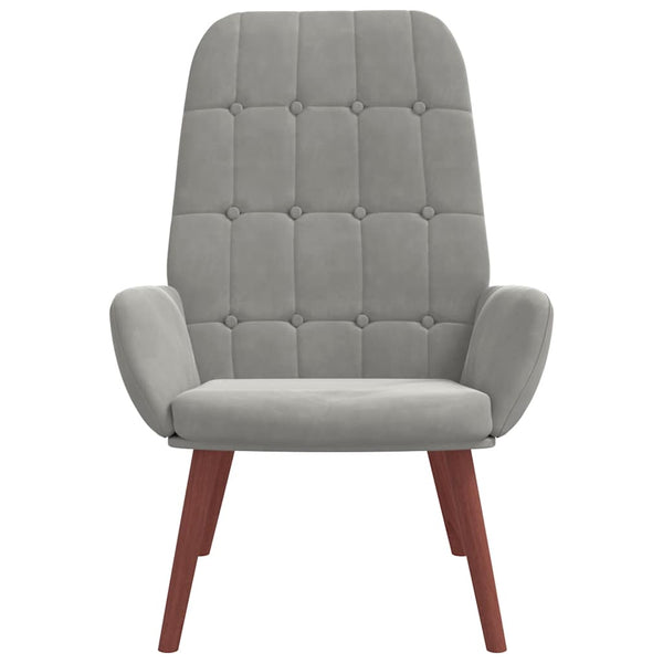 vidaXL Recliner Light Grey Velvet