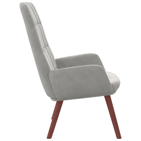 vidaXL Recliner Light Grey Velvet