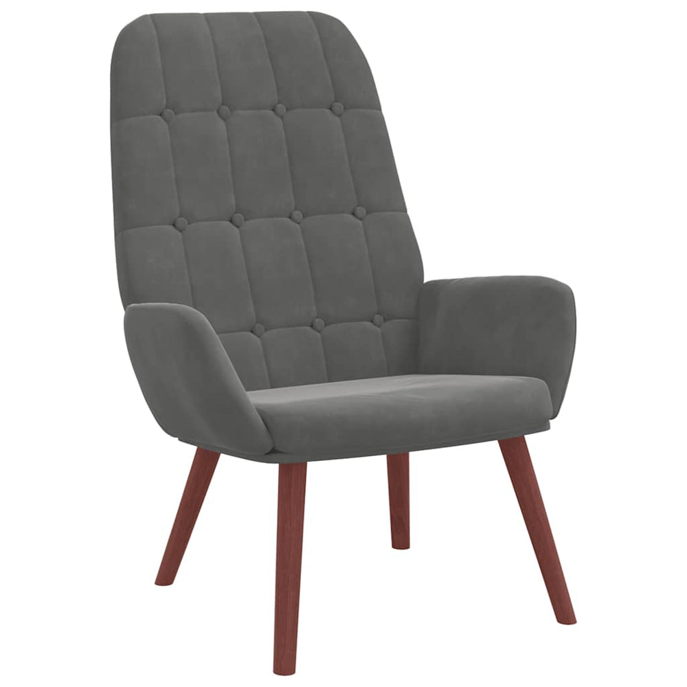 vidaXL Recliner Dark Grey Velvet