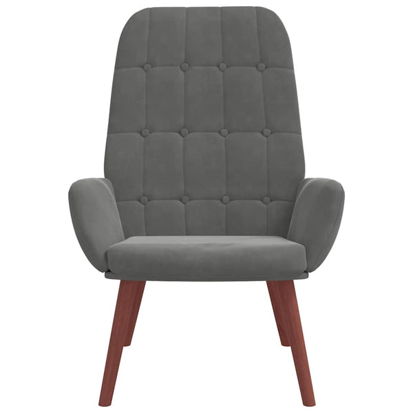vidaXL Recliner Dark Grey Velvet
