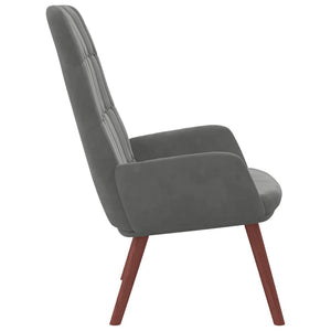 vidaXL Recliner Dark Grey Velvet