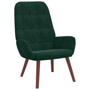 vidaXL Recliner Dark Green Velvet