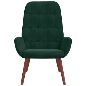 vidaXL Recliner Dark Green Velvet