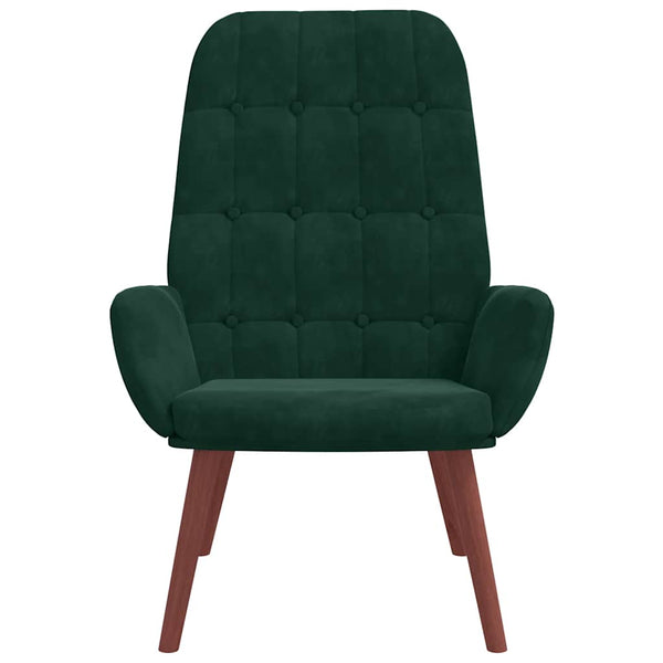 vidaXL Recliner Dark Green Velvet