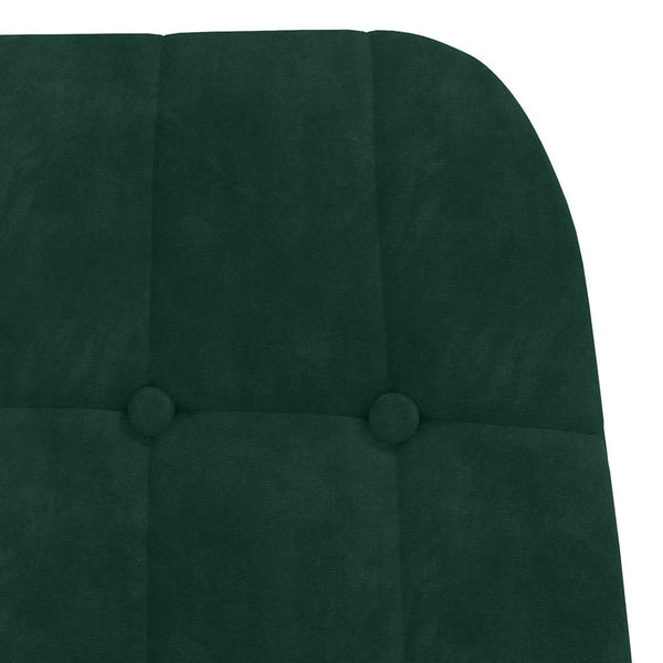 vidaXL Recliner Dark Green Velvet