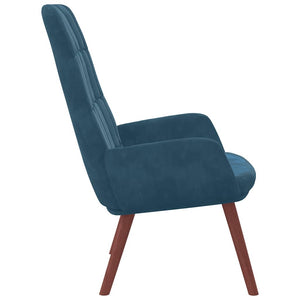 vidaXL Relax Armchair Blue Velvet