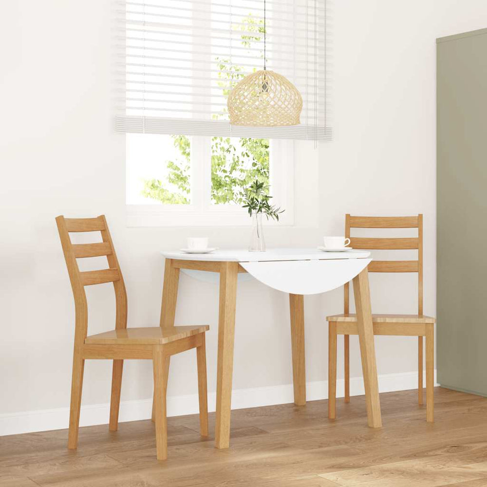 vidaXL Dining Chairs 2 pcs Solid Rubberwood Natural