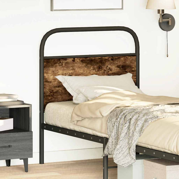 vidaXL Replacement Headboard Smoked Oak 80 cm Steel and Engineered Wood
