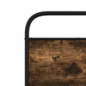 vidaXL Replacement Headboard Smoked Oak 80 cm Steel and Engineered Wood