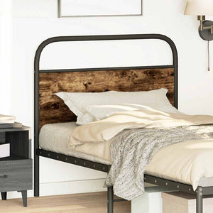 vidaXL Replacement Headboard Smoked Oak 100 cm Steel and Engineered Wood