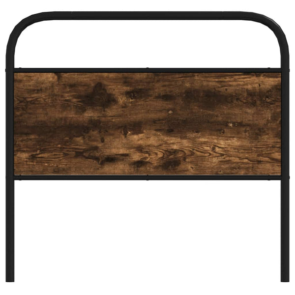 vidaXL Replacement Headboard Smoked Oak 100 cm Steel and Engineered Wood