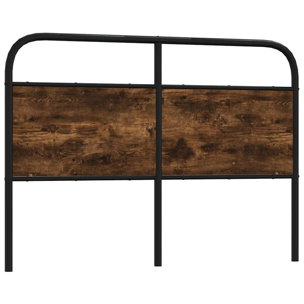 vidaXL Replacement Headboard Smoked Oak 120 cm Steel and Engineered Wood