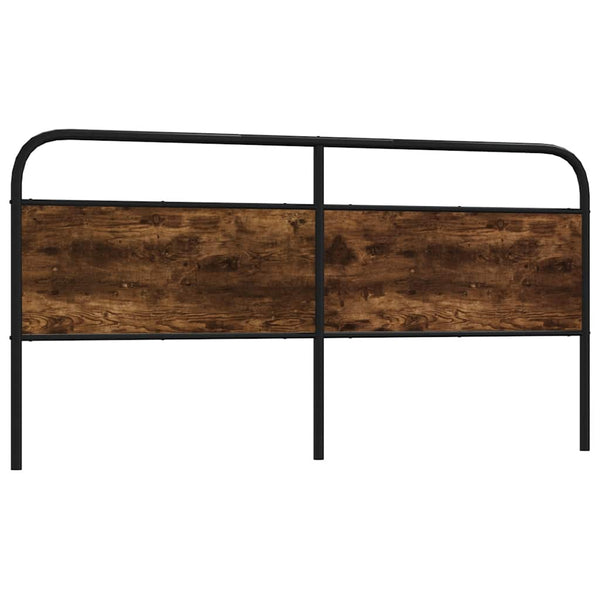 vidaXL Replacement Headboard Smoked Oak 190 cm Steel and Engineered Wood