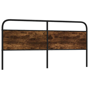 vidaXL Replacement Headboard Smoked Oak 200 cm Steel and Engineered Wood