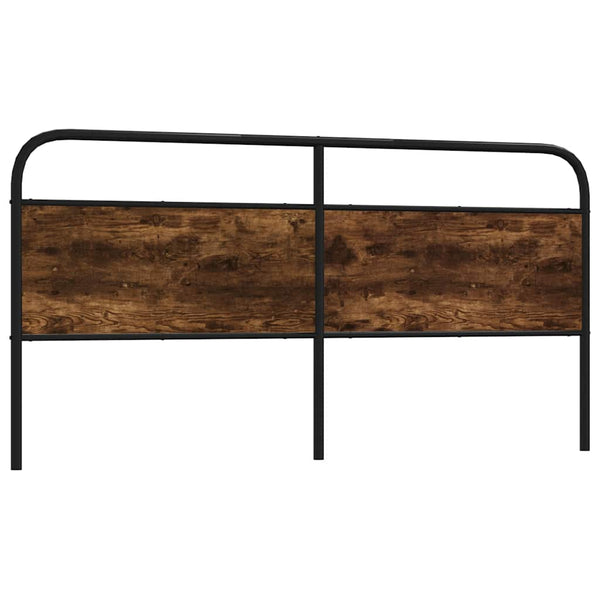 vidaXL Replacement Headboard Smoked Oak 200 cm Steel and Engineered Wood