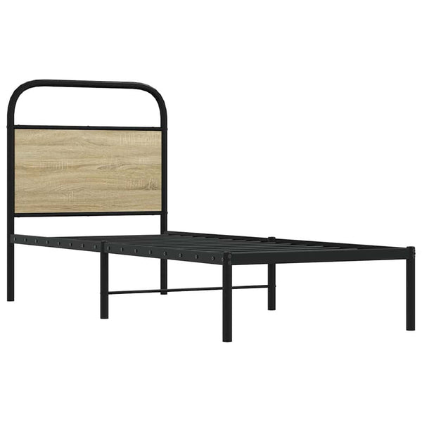 vidaXL Replacement Headboard Sonoma Oak 75 cm Steel and Engineered Wood