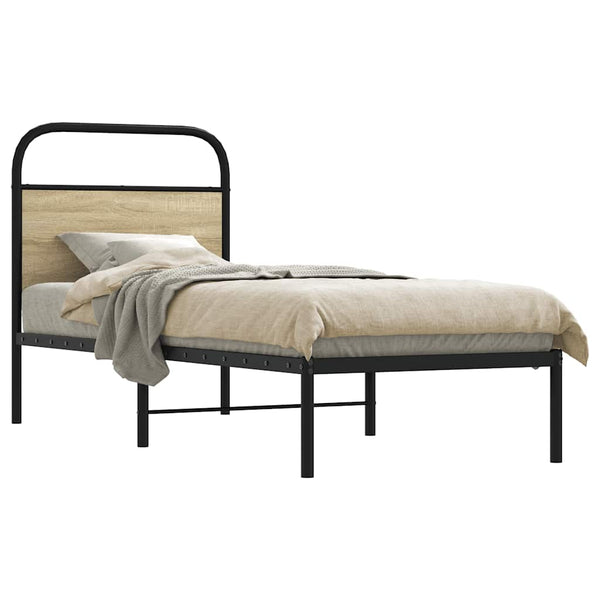 vidaXL Replacement Headboard Sonoma Oak 75 cm Steel and Engineered Wood