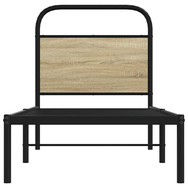 vidaXL Replacement Headboard Sonoma Oak 75 cm Steel and Engineered Wood