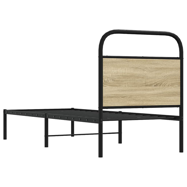 vidaXL Replacement Headboard Sonoma Oak 75 cm Steel and Engineered Wood